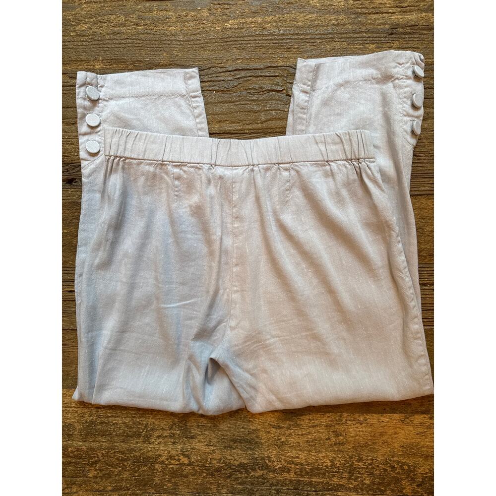 J. Jill Linen Stretch Button Hem Pants Size XS - Picture 8 of 10